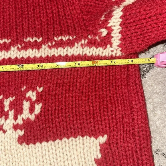 Vintage Limited America Hand Knit Wool Sweater Y2K Deer size M - Picture 4 of 6